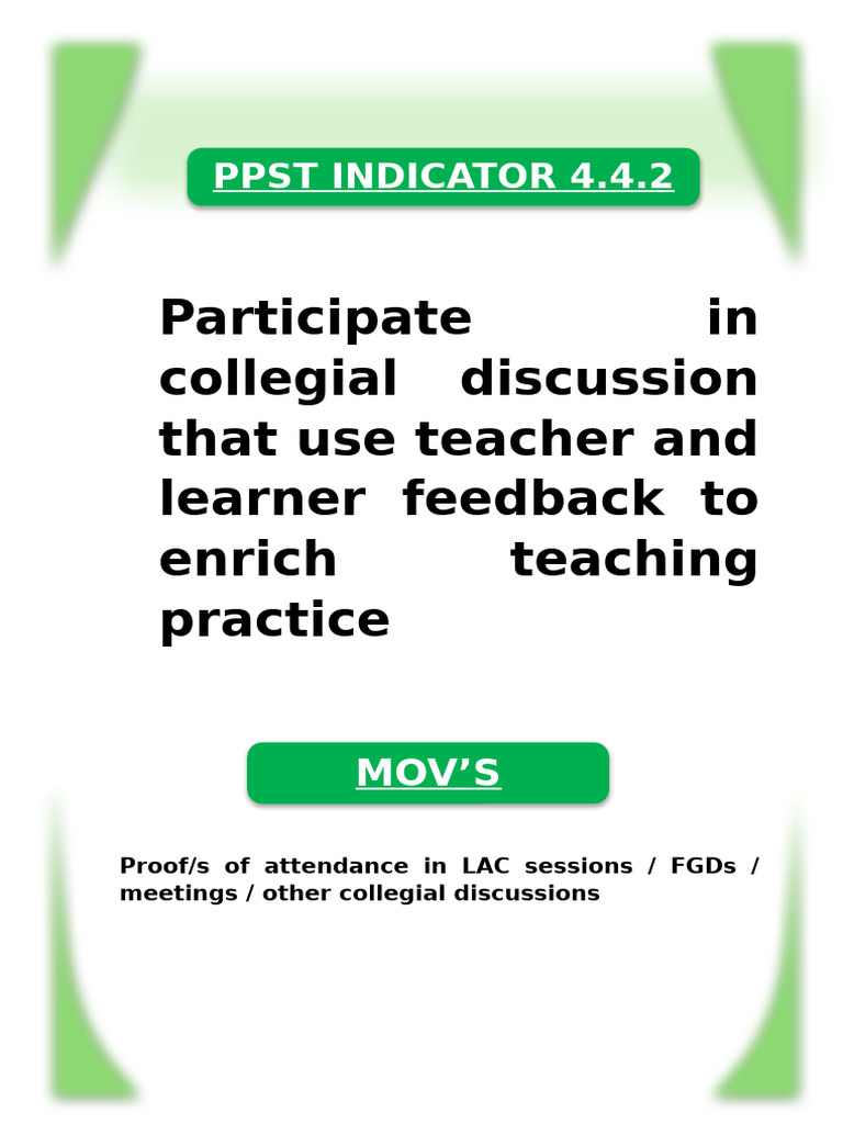 Enhancing Teaching Through Collegial Feedback | PDF | Learning ...