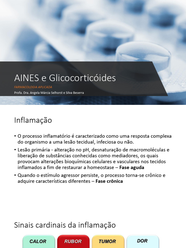 AINEs e Glicocorticoides na Inflamação | PDF | Anti-inflamatório não ...