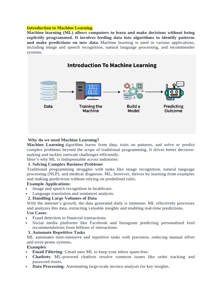 Introduction to Machine Learning Basics | PDF | Machine Learning ...