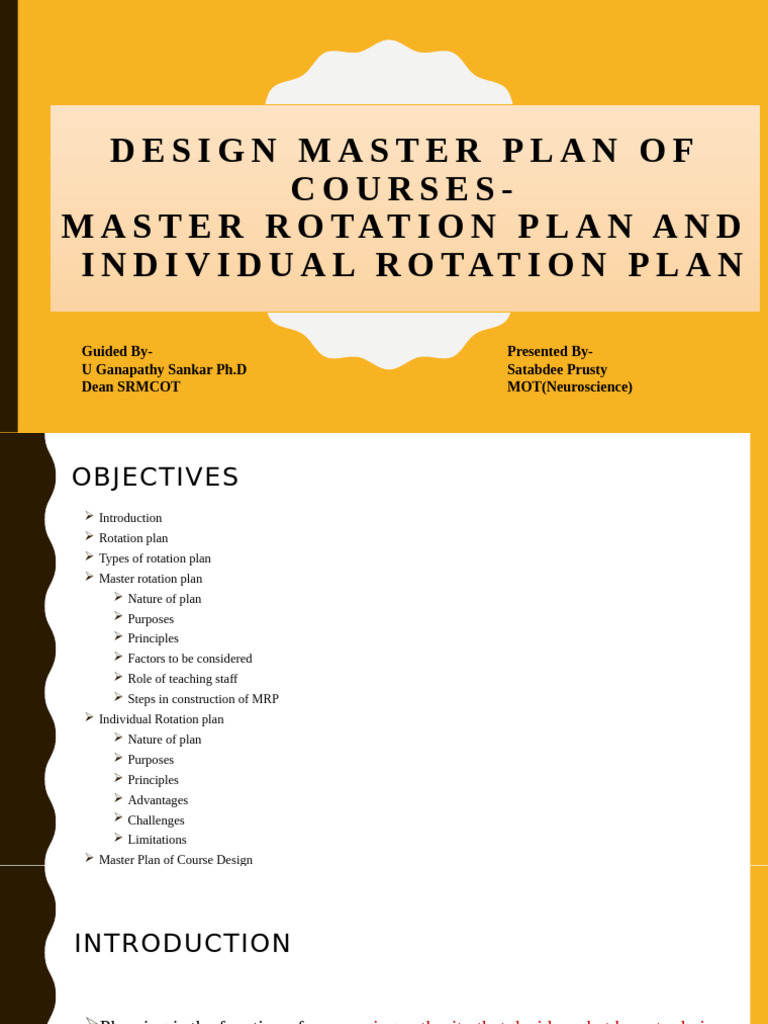 Master vs. Clinical Rotation Plans | PDF | Learning | Experience