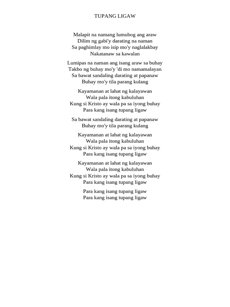 TUPANG LIGAW | PDF