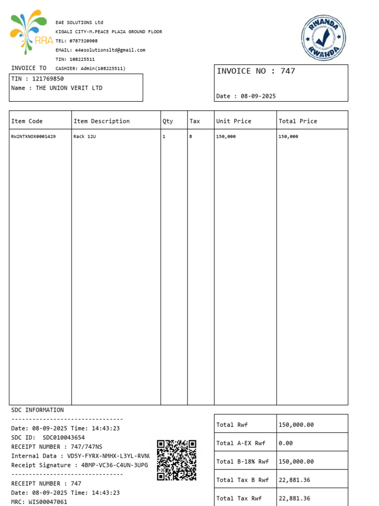 Rack Ebm Invoice | PDF