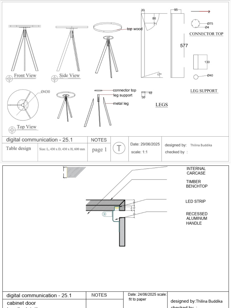 Internal Timber Benchtop Design Details | PDF