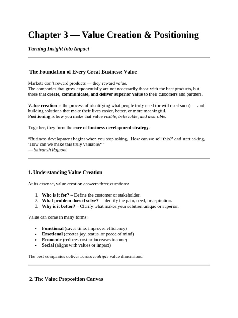 Business Development Mastery Chapter 3 | PDF | Economies | Marketing