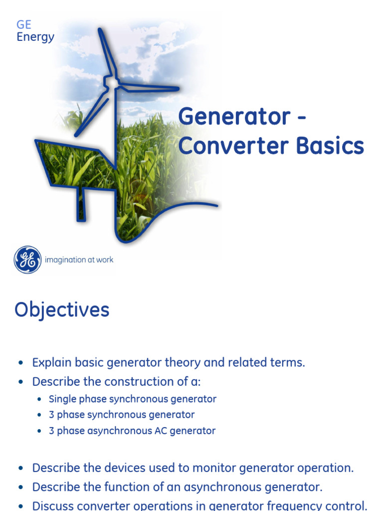 Generator and Converter Basics Overview | PDF | Electric Generator ...