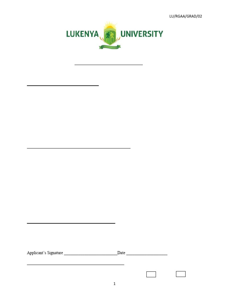 Graduation Application Form 1 | PDF