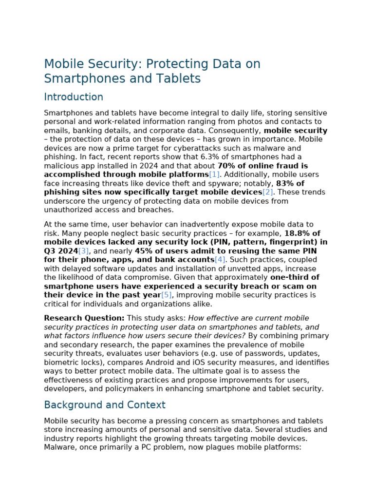 Mobile Security: Safeguarding Devices | PDF | Computer Security | Security