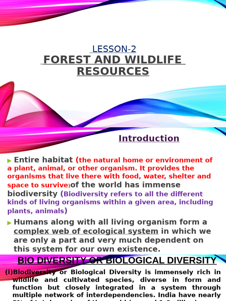 Forest and Wildlife Conservation in India | PDF | Biodiversity | Habitat
