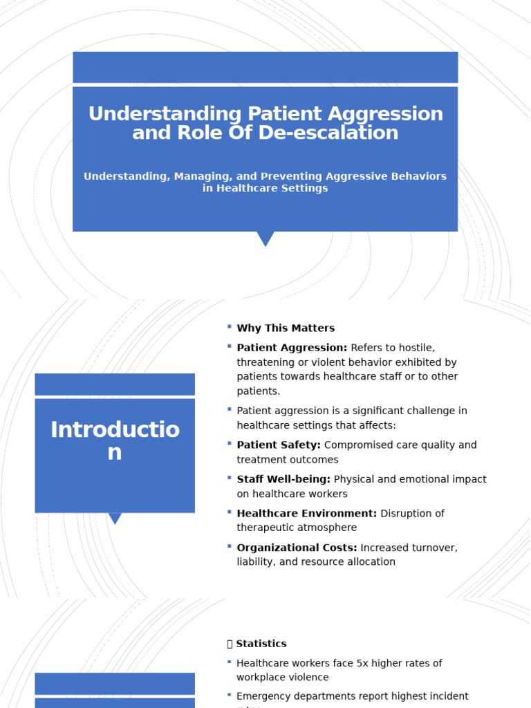 Managing Patient Aggression in Healthcare | PDF | Mental Disorder | Anxiety
