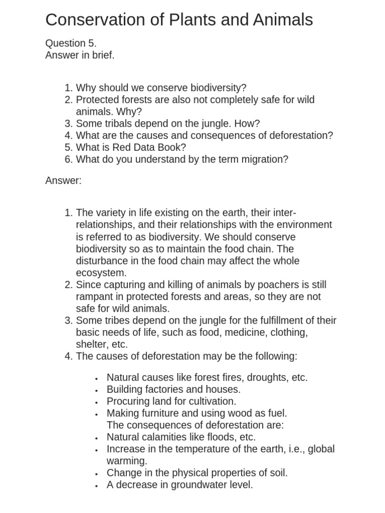 Importance of Biodiversity Conservation | PDF | Deforestation | Soil