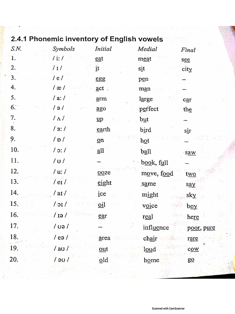 Vowel and Consonant | PDF