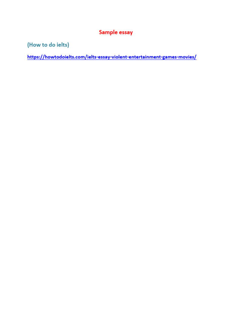Sample Essay | PDF