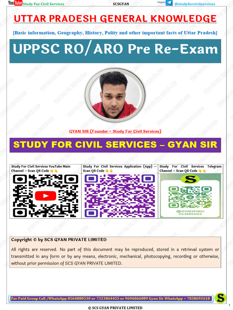 Uttar Pradesh General Knowledge Guide | PDF