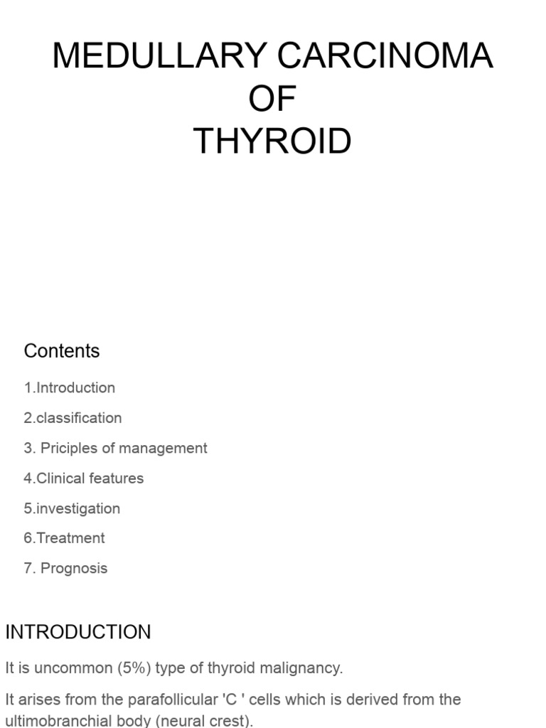 Medullary Thyroid Carcinoma Overview | PDF