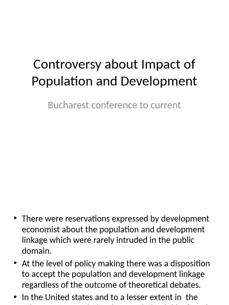 Controvercy About Impact of Population and Development | PDF | Family ...