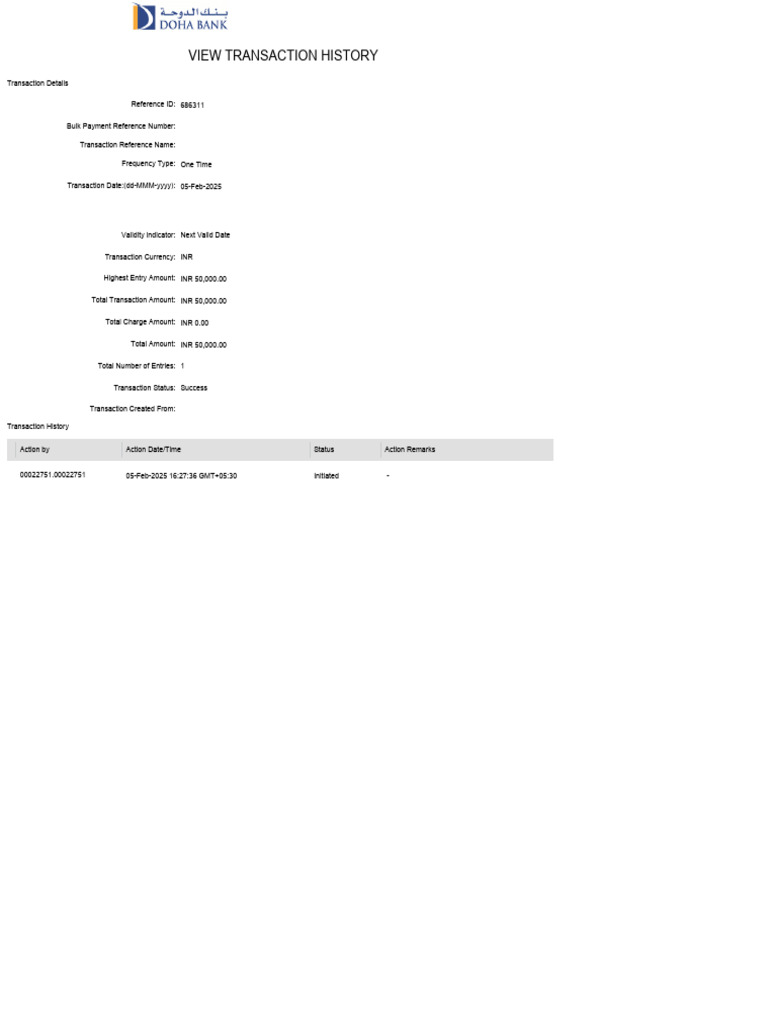 Transaction History for Feb 2025 | PDF