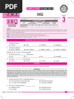 Class 3 Science Olympiad Sample Paper | PDF