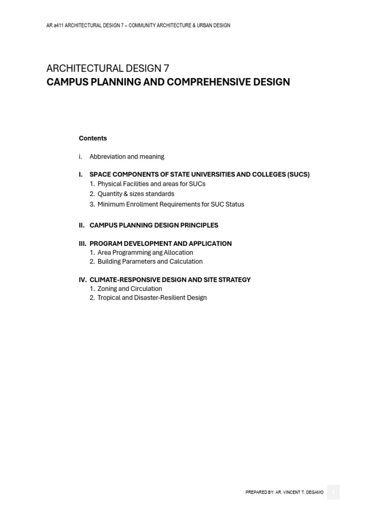 Campus Planning for SUCs Design | PDF