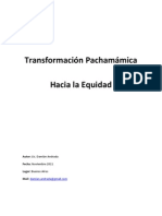 Transformación pachamámica hacia la equidad