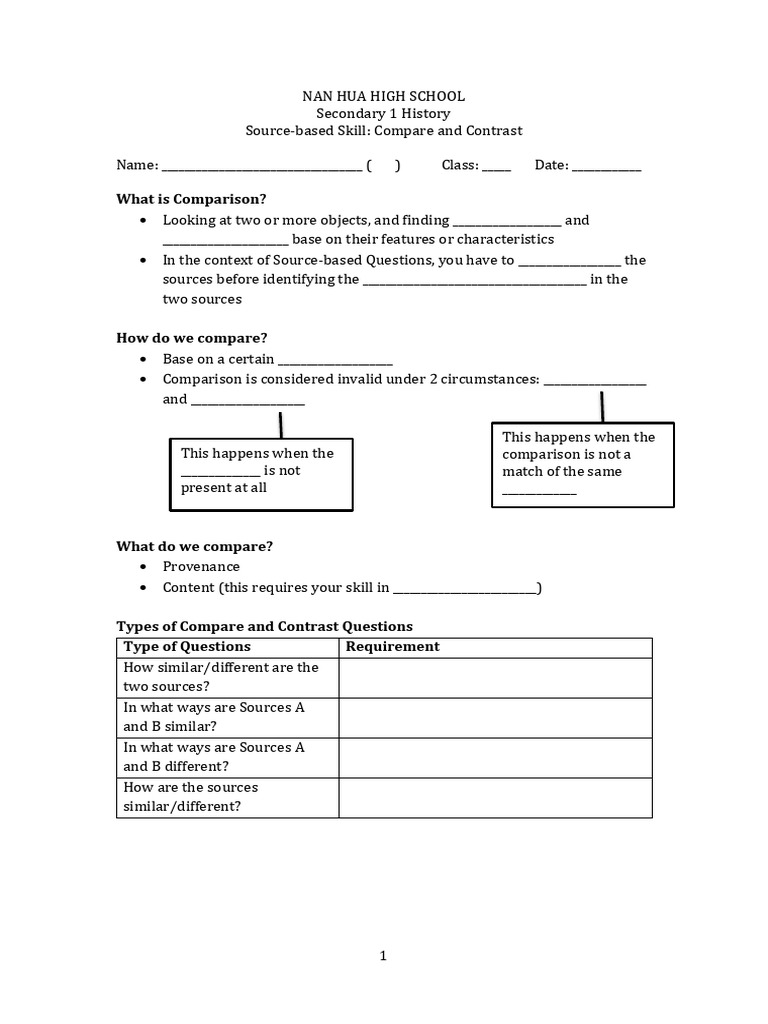 Comparison Notes | PDF