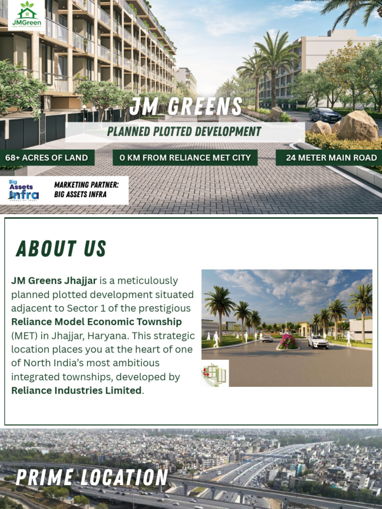 JM Greens Jhajjar: Prime Development Site | PDF