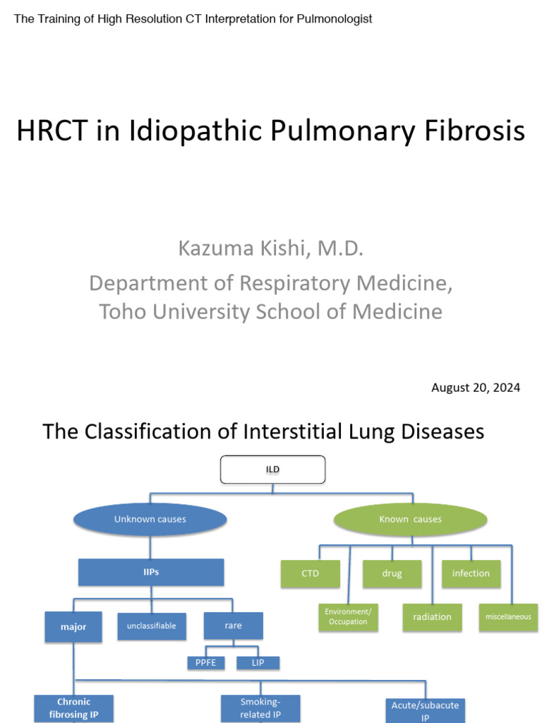 HRCT Patterns in Idiopathic Pulmonary Fibrosis | PDF | Human Diseases ...