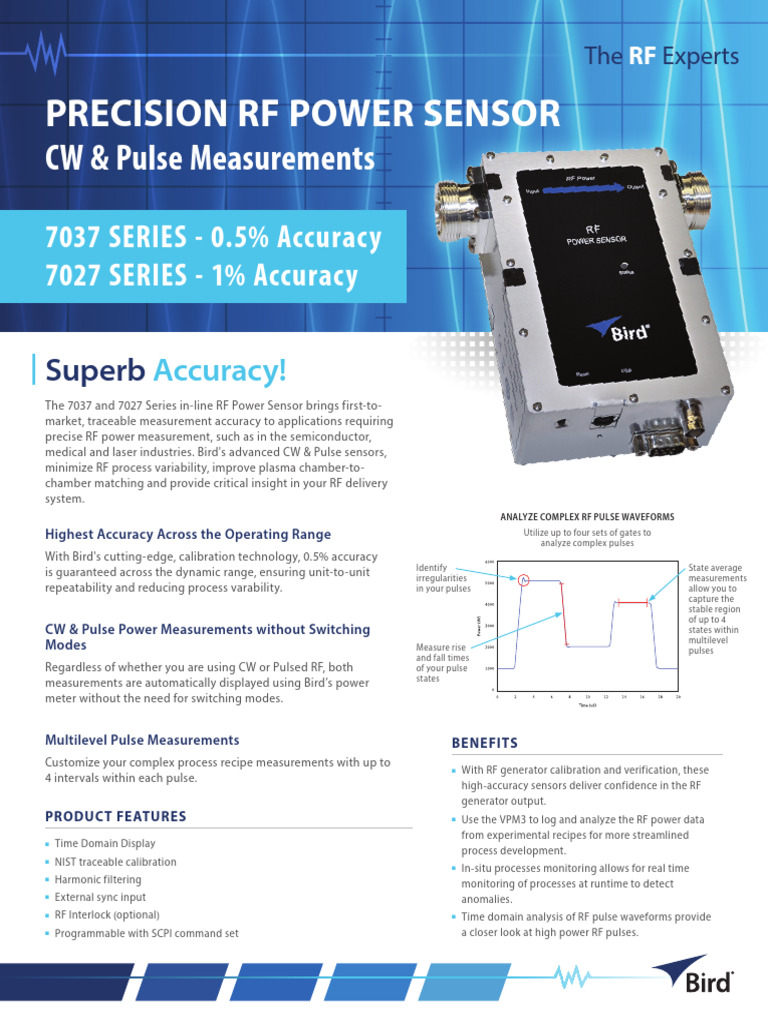 Precision RF Power Sensors Overview | PDF | Calibration | Accuracy And ...