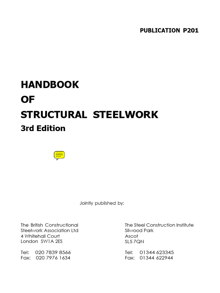 Structural Steelwork Handbook 3rd Ed. | PDF | Buckling | Bending