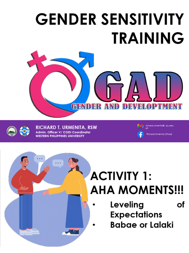 Gender Sensitivity Training Overview | PDF | Gender | Gender Studies