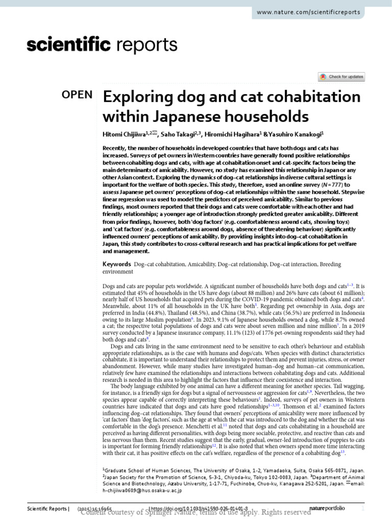 Dog Cat Cohabitation In Japan Insights Pdf Dogs Photo Inspiration