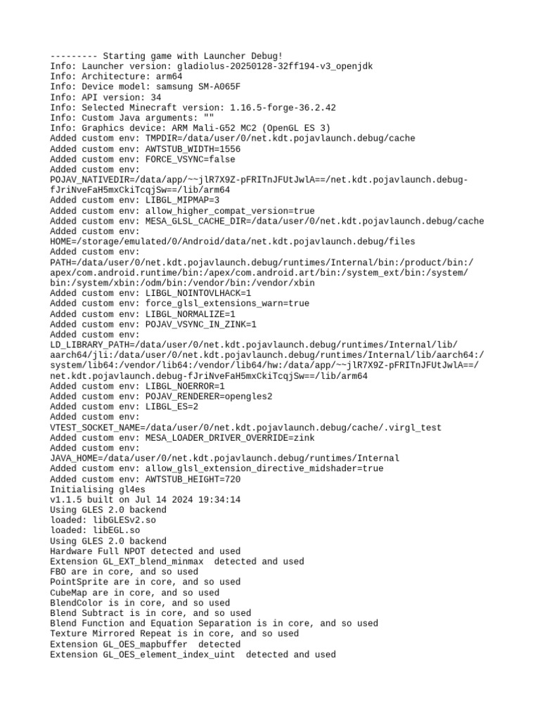 Minecraft Launcher Debug Info | PDF | Computing