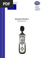 SONOMETRO Manual Pce 322a