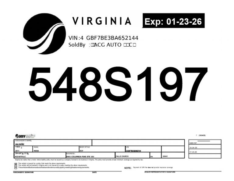Virginia Vehicle Registration and Insurance | PDF | Land Transport ...