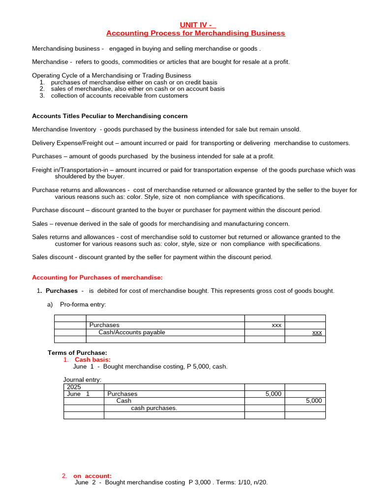 Merchandising Business Accounting Process | PDF | Promissory Note | Expense