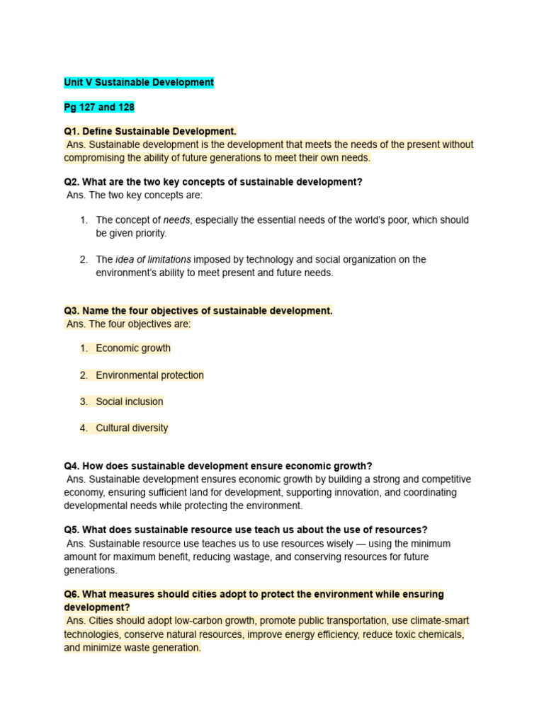 Challenges in Sustainable Development | PDF | Sustainability ...