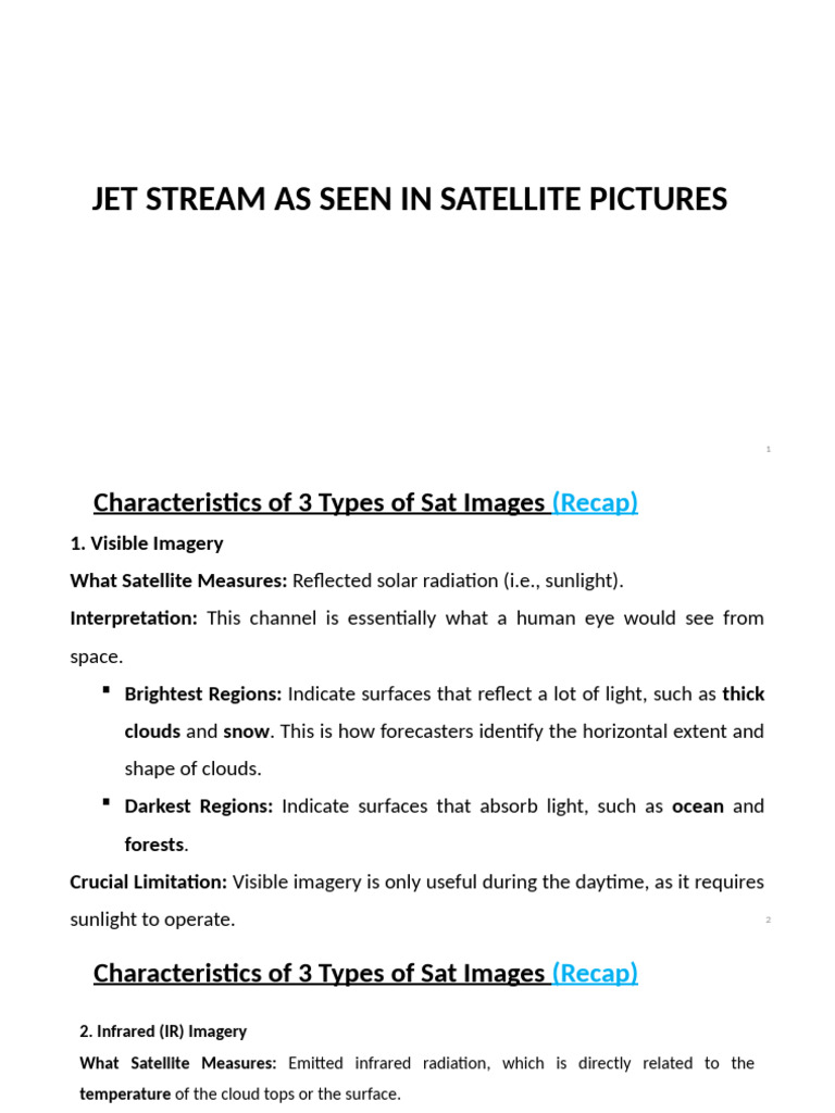Jet Stream Visualization via Satellite | PDF | Cloud | Infrared