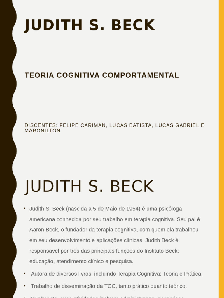 Judith S Beck TCC Pronto | PDF