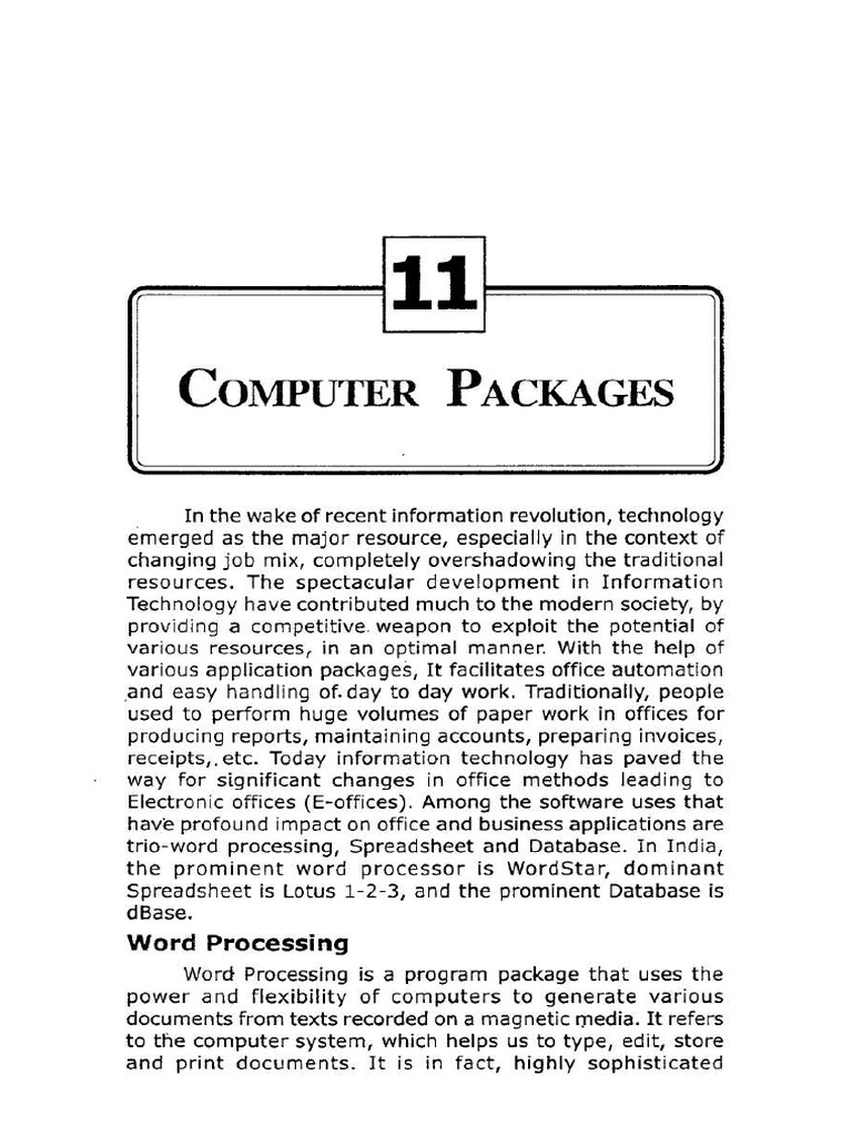 Chapter 11 - Computer Packages - Page-0001 | PDF