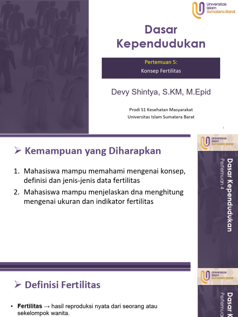 Konsep Dasar Fertilitas dan Indikatornya | PDF