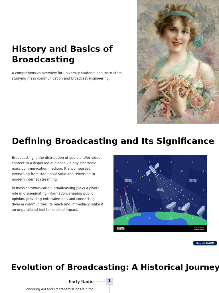 History and Evolution of Broadcasting | PDF | Digital Television ...