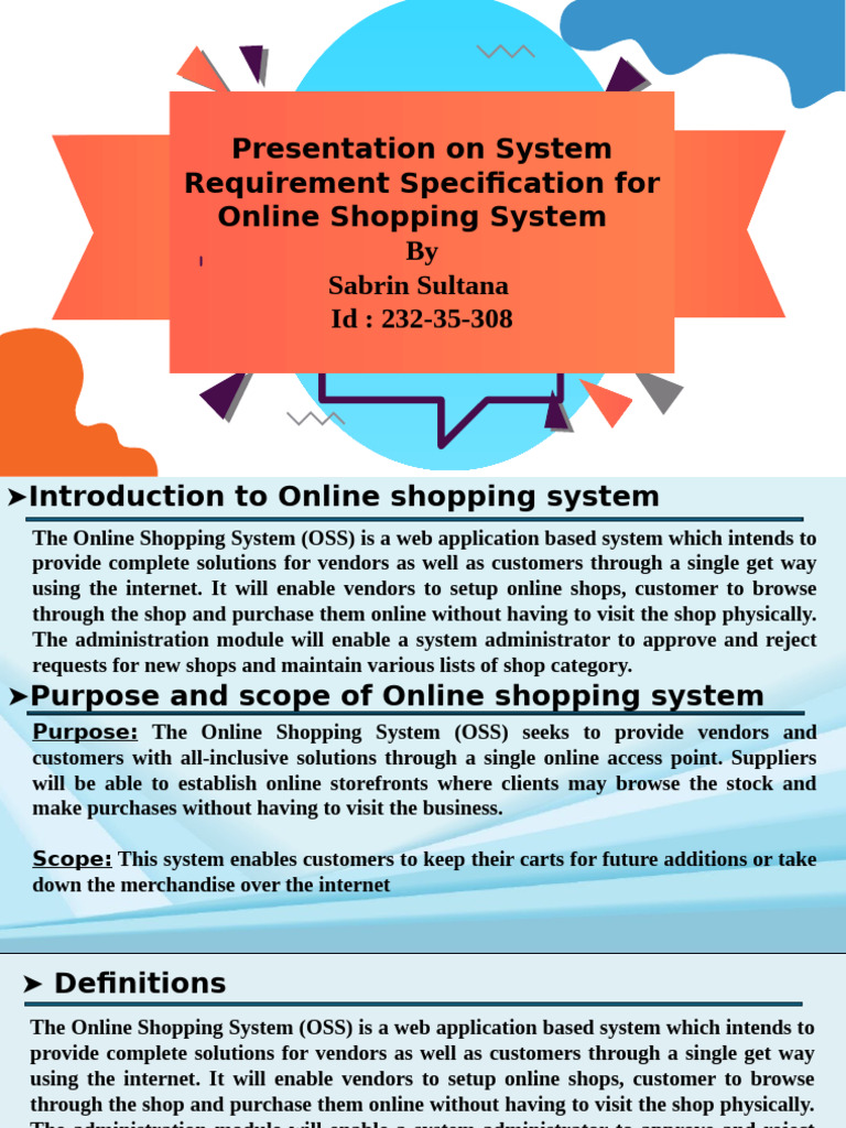 SRS in Online Shopping | PDF