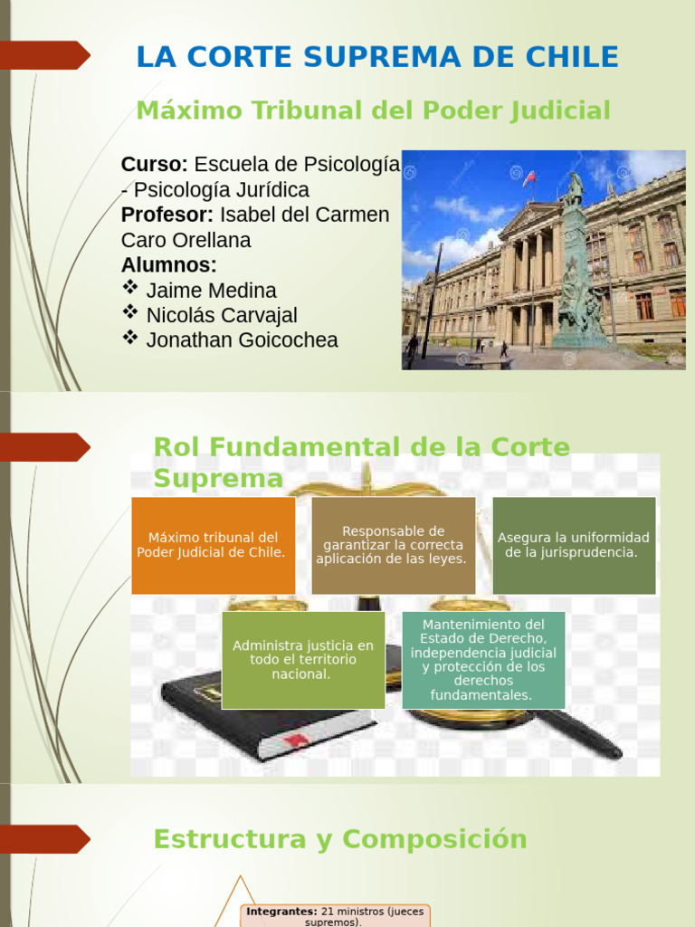 Funciones y Estructura de la Corte Suprema | PDF | Judicaturas | Caso ...