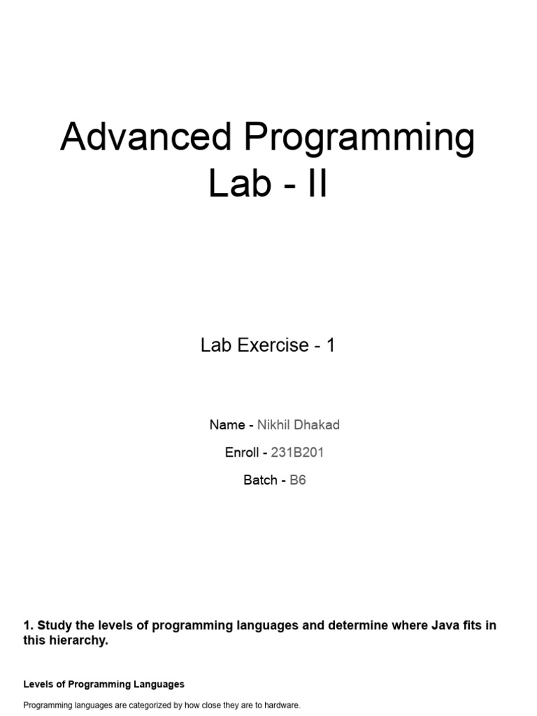 Java Programming Language Overview | PDF | Java Virtual Machine | Java ...