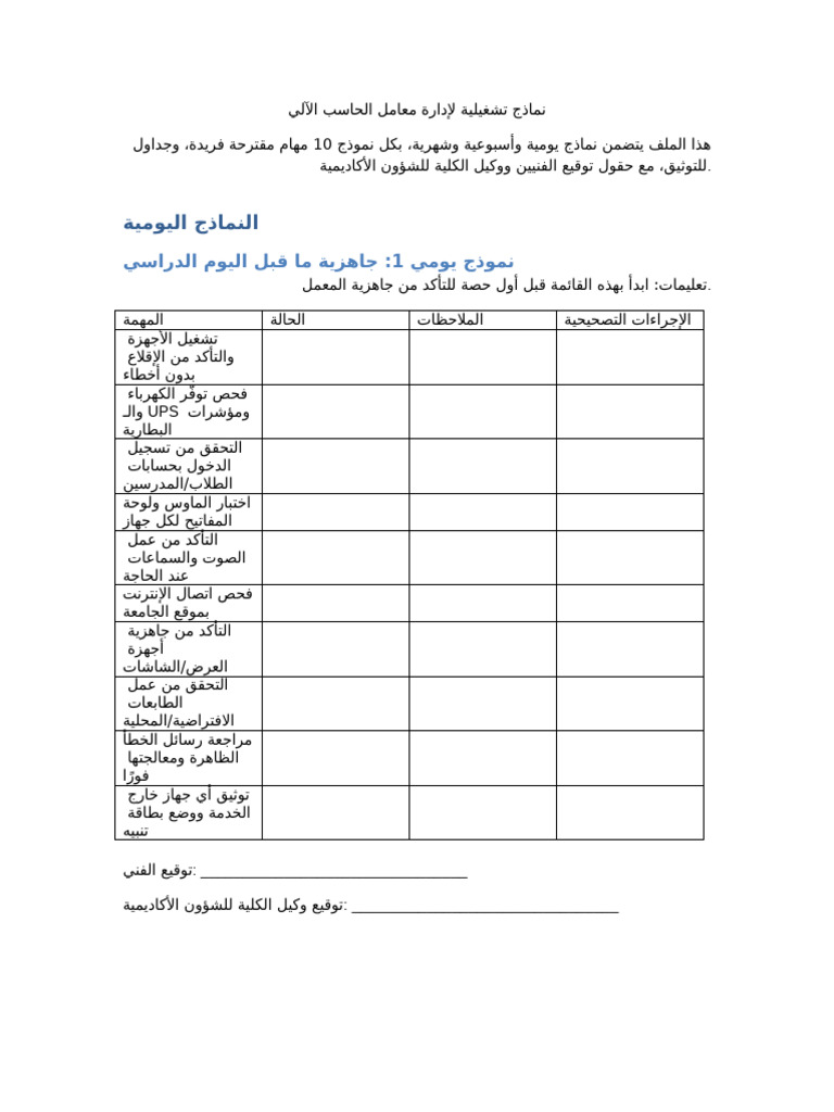 Lab Operations Templates With KPI FINAL-1 | PDF