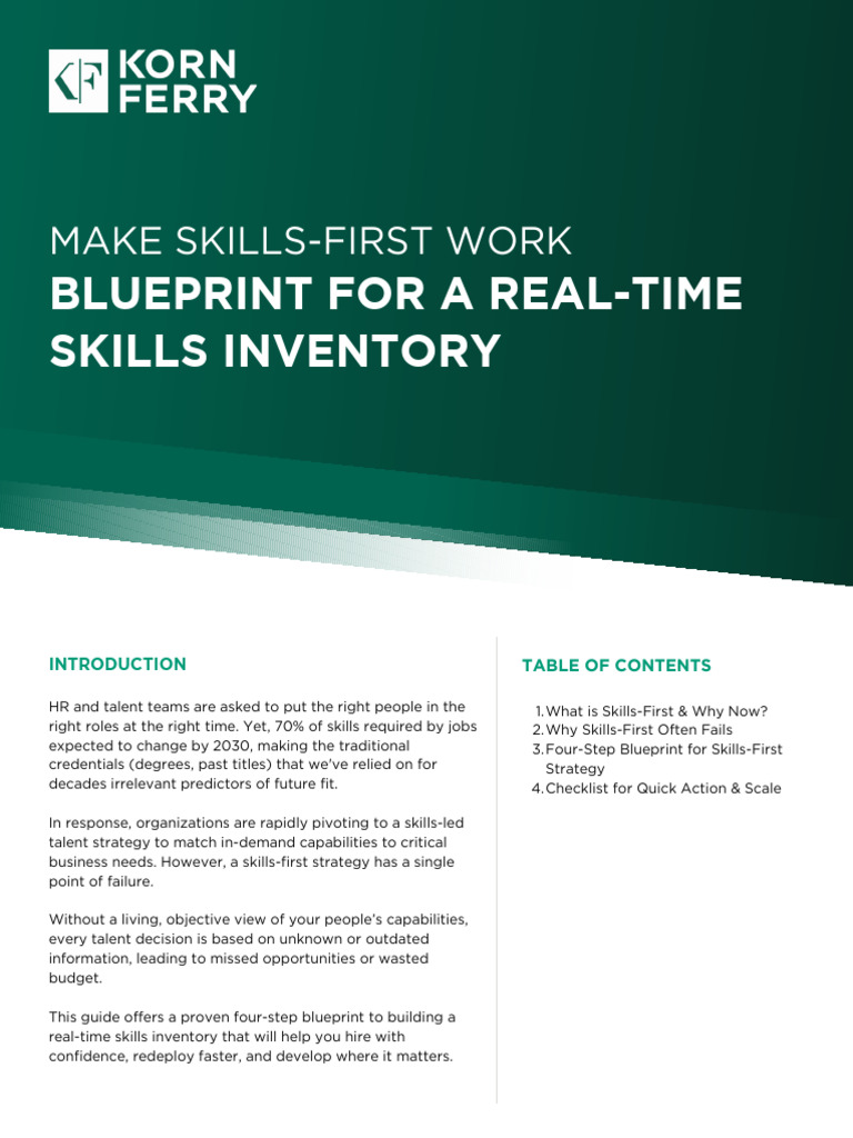 Korn Ferry Real Time Skill Inventory | PDF | Employee Retention