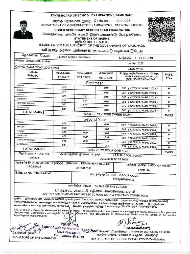 Compressed L 12 Marksheet | PDF