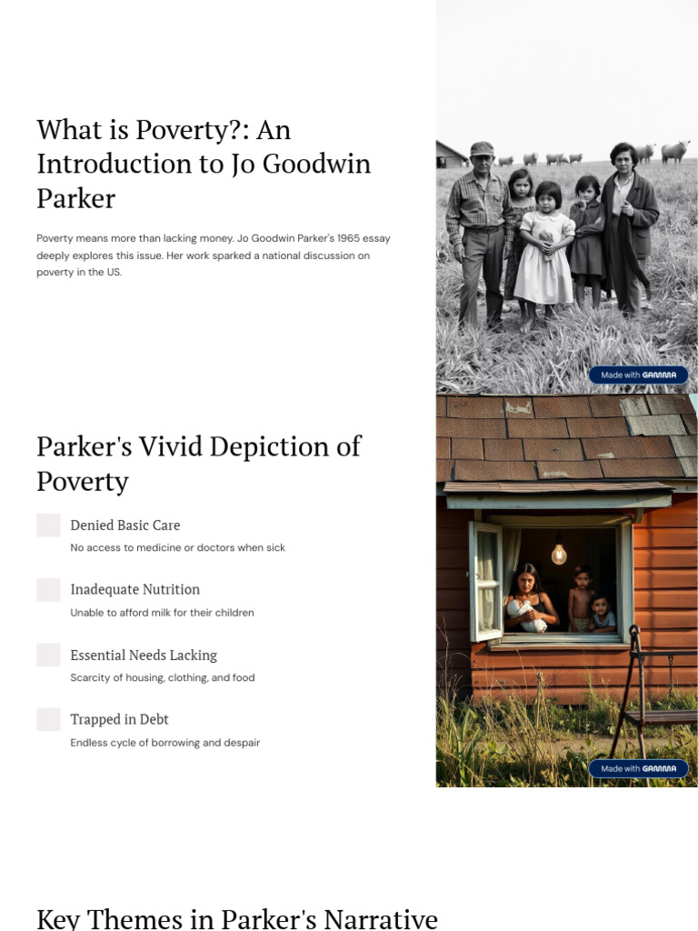Jo Goodwin Parker's Insights on Poverty | PDF