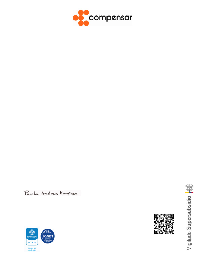 Certificado de Afiliación Compensar 2025 | PDF