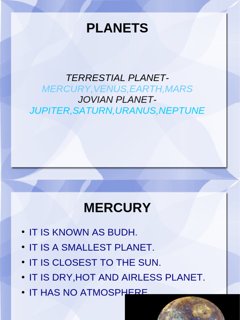 Overview of the Solar System Planets | PDF