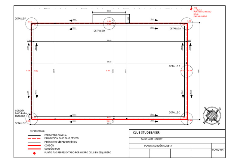 Plano de Cancha de Hockey Studebaker | PDF